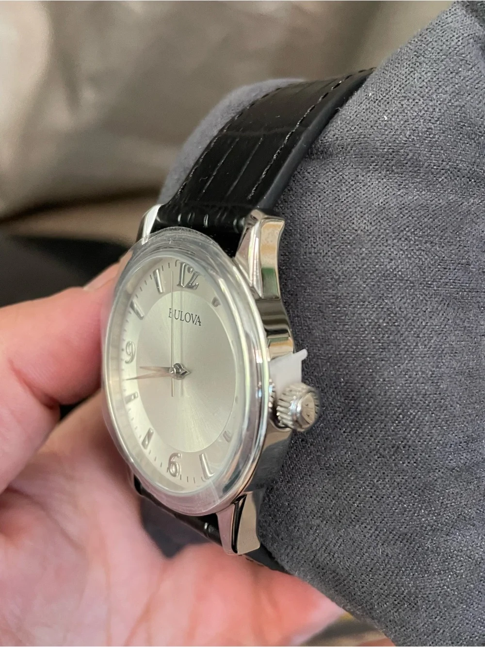 New in Box Bulova Men's Corporate Collection Quartz Watch (96A28) - Silver Dial